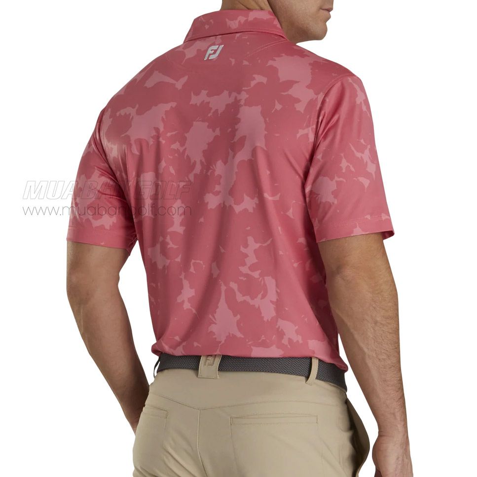 Áo golf nam tay ngắn Lisle CamoFloral PrintCape Red82608 | FootJoy