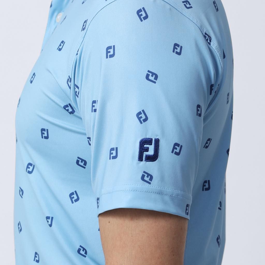 Áo golf nam tay ngắn MONOGRAM PRINT SHIRT 80465 TRUE BLUE | FootJoy