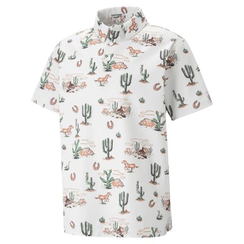 Áo golf nam tay ngắn VENTED WILD WEST POLO EGGNOG 53875101 | Puma