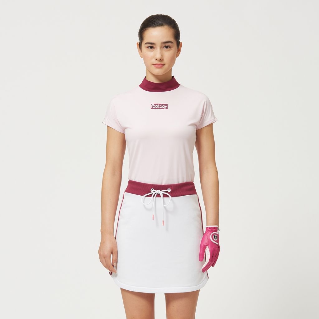 Áo golf nữ cổ lọ tay cánh tiên SS MOCK NECK 28394 PINK | FootJoy