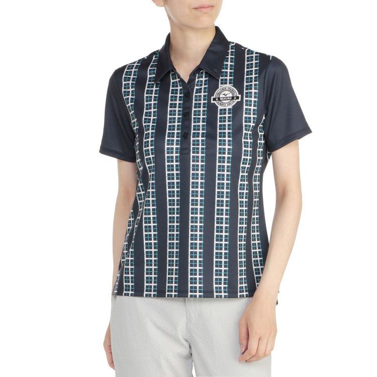 Áo golf nữ tay ngắn E2MA220714 QUICK DRY RANDOM CHECK SHIRT | Mizuno