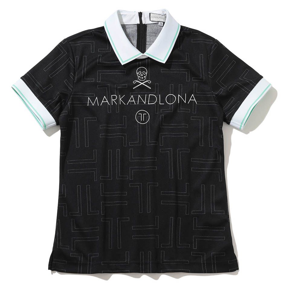 Áo golf nữ tay ngắn Zip OVL MXW-4B-AP01 Black | MARK & LONA