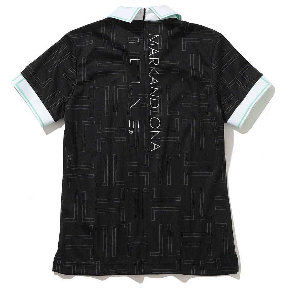 Áo golf nữ tay ngắn Zip OVL MXW-4B-AP01 Black | MARK & LONA