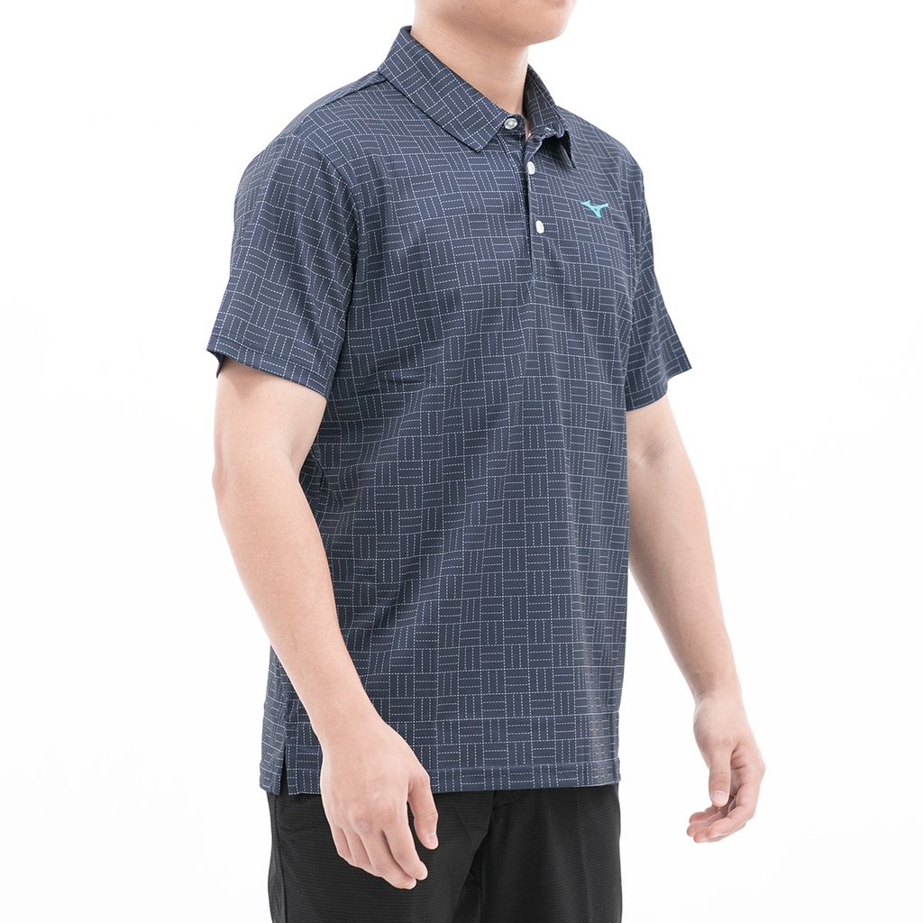 Áo golf tay ngắn nam SASHIKO CHECKED PRINT POLO 52SA300514 | Mizuno