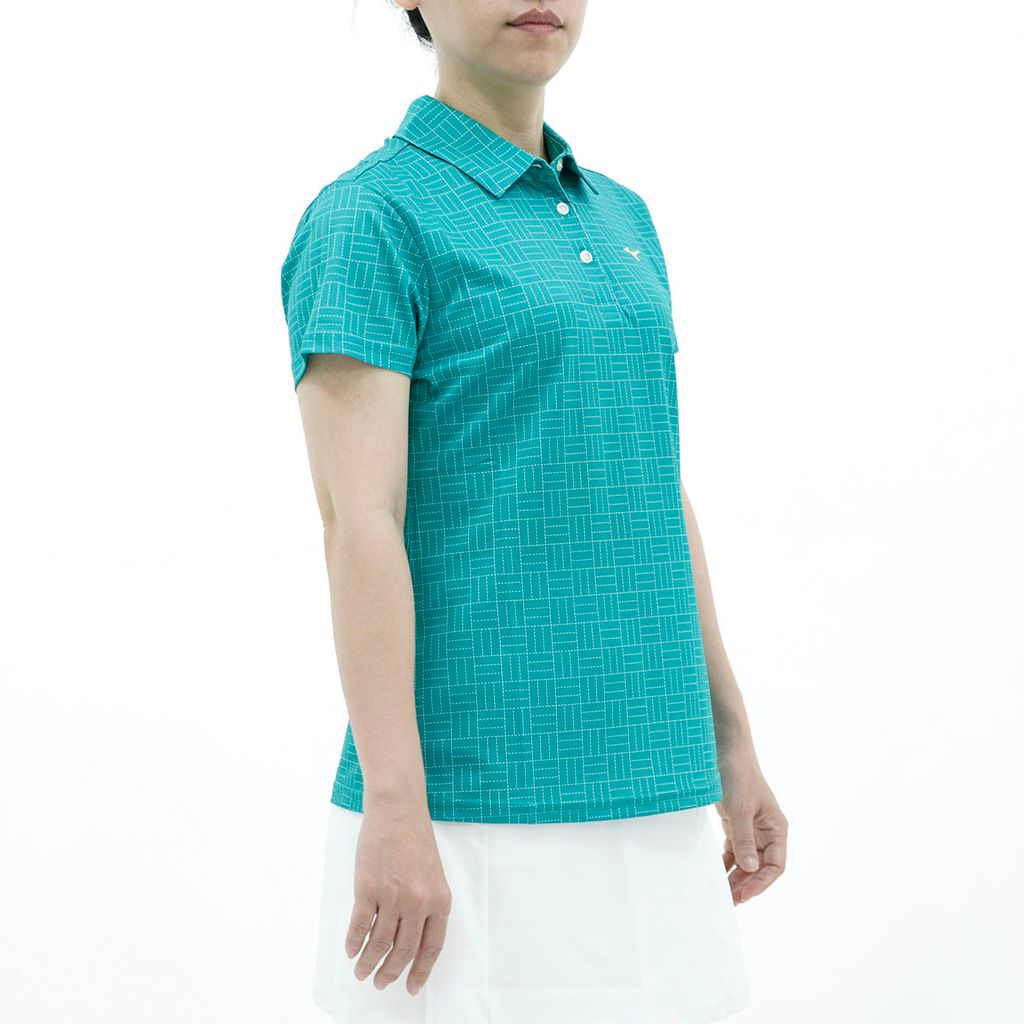 Áo golf tay ngắn nữ SASHIKO CHECKED PRINT POLO W 52SA320324 | Mizuno