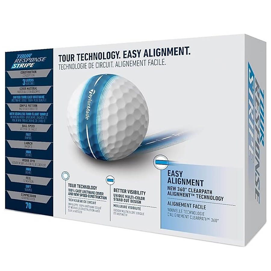 Hộp 12 Bóng Golf Tour Response STRIPE BLUE