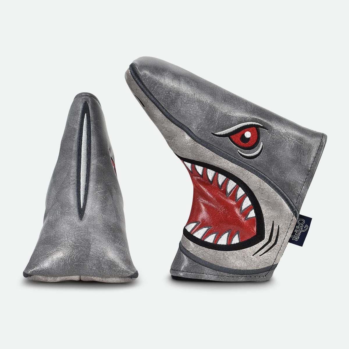 Cover gậy golf Putter Shark Attack Blade Cover, Grey | PRG Originals