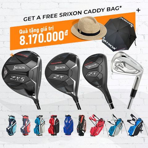 Bộ gậy golf full set 13 gậy XZ5 MK2  | SRIXON | Tặng kèm 1 túi gậy, Dù, Nón Evoke