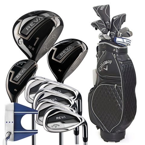 Bộ 9 gậy golf nữ + cartbag chuyên nghiệp Full set REVA Black | Callaway