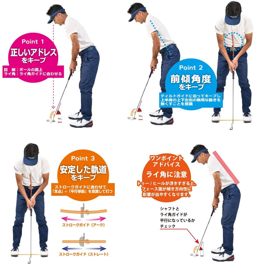 Bộ thước giúp put bóng chuẩn TS PUTTING STROKE GV0194 hiệu Tabata