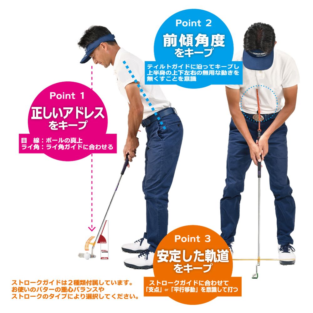 Bộ thước giúp put bóng chuẩn TS PUTTING STROKE GV0194 hiệu Tabata