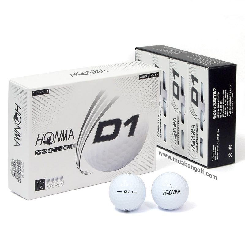 Hộp 12 bóng golf D1 White 2020 | HONMA