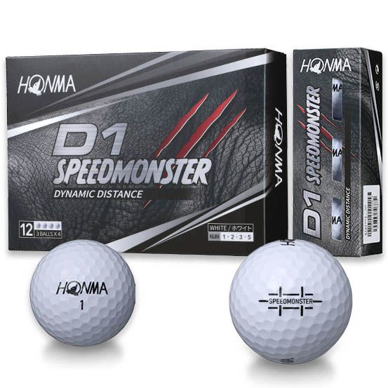 HỘp 12 bóng golf D1 Speedmonster 3 lớp màu trắng | HONMAHộp 12 bóng golf D1 Speedmonster 3 lớp màu trắng | HONMA