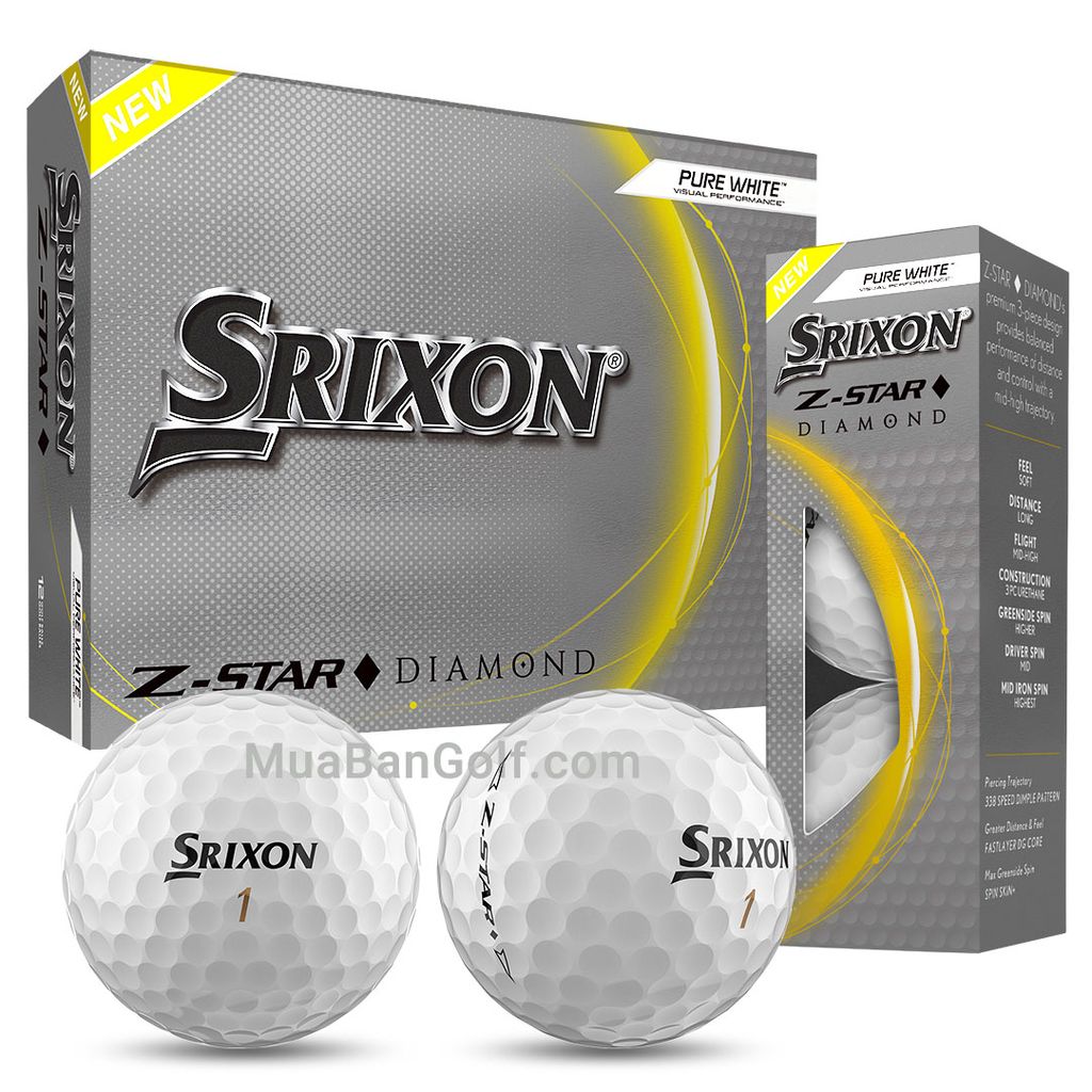 Hộp 12 bóng golf Z-STAR DIAMOND 3 lớp | Srixon