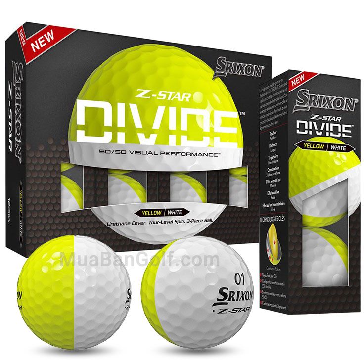 Hộp 12 bóng golf Z-STAR DIVIDE 2 màu 3 lớp 2023 | Srixon