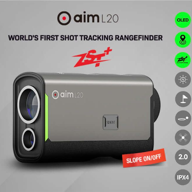 Máy đo khoảng cách golf AIM L20 siêu gọn, Slope, Bluetooth | GOLFBUDDYMáy đo khoảng cách golf AIM L20 nhỏ gọn, Slope, Bluetooth, GPS, ban đêm | GOLFBUDDY