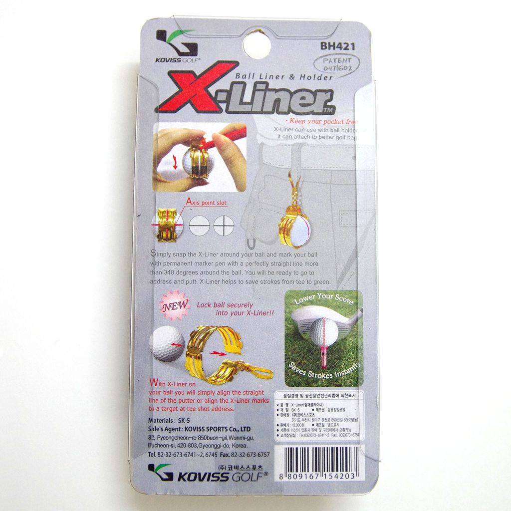 Đánh dấu bóng golf Ball Liner & Holder X-Liner | Koviss