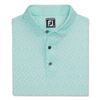 Áo golf nam tay ngắn 82279 LISLE BEACH PRINT SELF COLLAR WH/GREEN | Fo