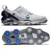 Giày golf nam FJ 55508 TOUR ALPHA BOA Spiked WHITE/GREY | FootJoy | Tặng 1 dù MuaBanGolf rộng 1m5 + 1 đôi vớ FJ ProDry