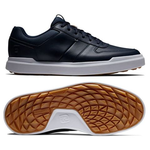 Giày golf nam FJ Contour Casual NAVY/WHITE/TAN 54372 | FootJoy | Tặng 1 dù MuaBanGolf rộng 1m5 + 1 đôi vớ FJ ProDry