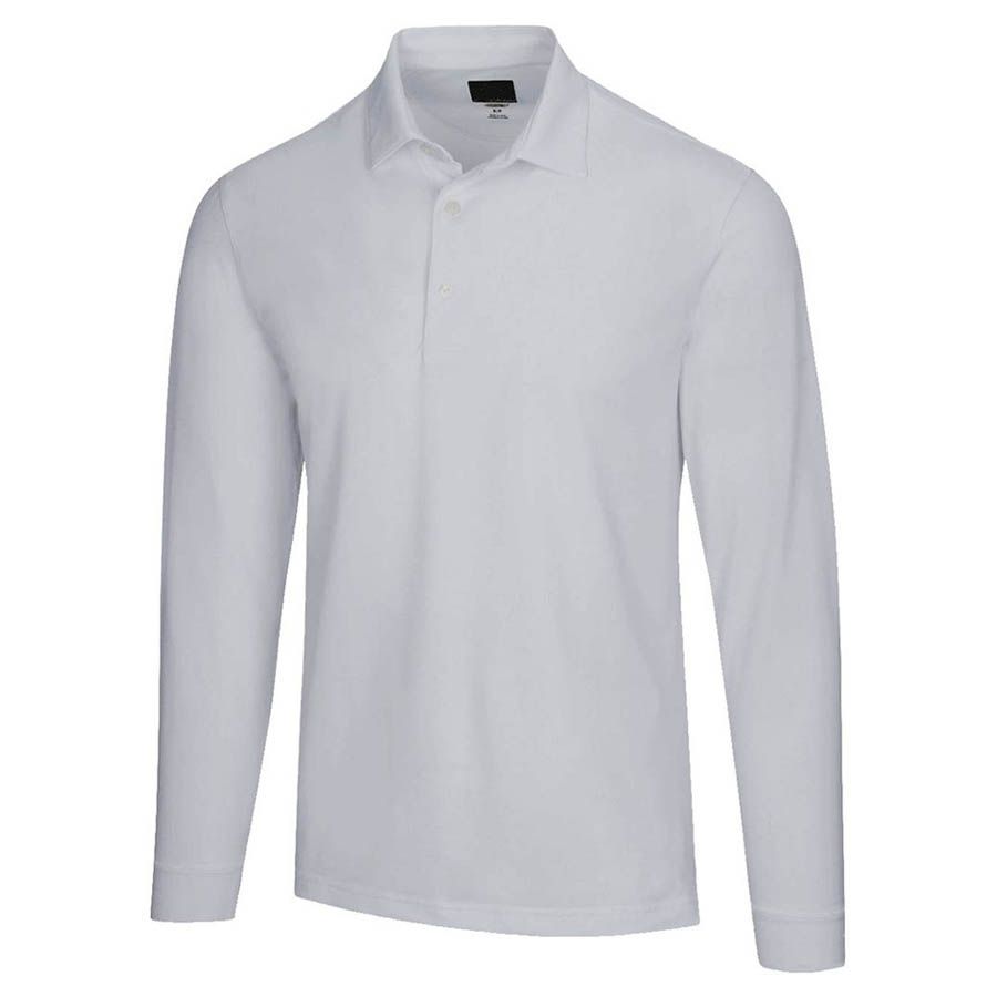 Áo golf nam tay dày G7S22K980_BLK LONG SLEEVE FREEDOM PIQUE POLO - Bla