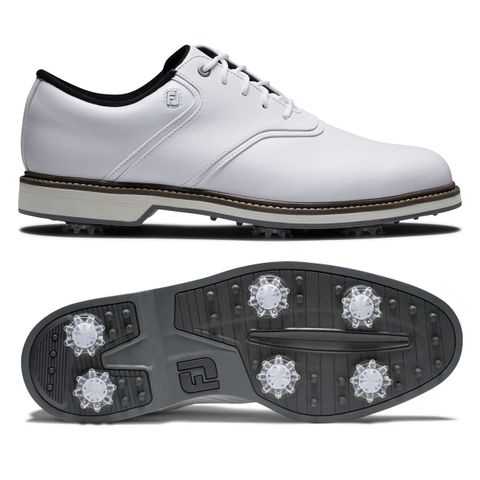 Giày golf nam DM ORIGINALS 57016 White Spiked Extra Wide | FootJoy | Tặng 1 đôi vớ FJ ProDry