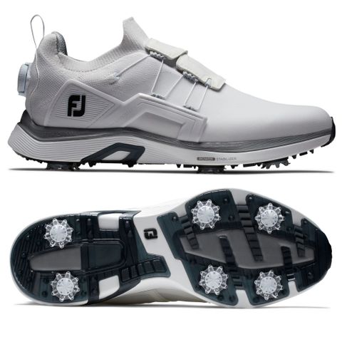 Giày golf nam DS HYPERFLEX BOA WHT/WHT/GRY 51099 | FootJoy | Tặng 1 dù MuaBanGolf rộng 1m5 + 1 đôi vớ FJ ProDry