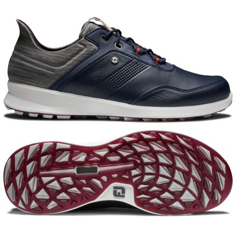 Giày golf nam FJ 50079 CF STRATOS Spikeless NVY/GRY/BGE | FootJoy | Tặng 1 dù MuaBanGolf rộng 1m5 + 1 đôi vớ FJ ProDry