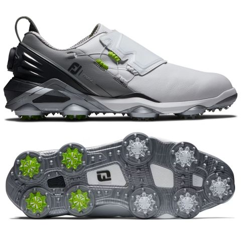 Giày golf nam FJ 55509 CS M TOUR ALPHA BOA WT/GR/CHR | FootJoy | Tặng 1 dù MuaBanGolf rộng 1m5 + 1 đôi vớ FJ ProDry