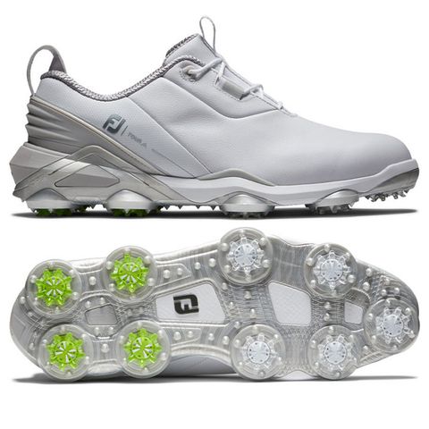 Giày golf nam FJ 55513 CF TOUR ALPHA BOA WHT/GRY/LIM | FootJoy | Tặng 1 dù MuaBanGolf rộng 1m5 + 1 đôi vớ FJ ProDry