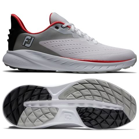 Giày golf nam FJ 56277 CW FLEX XP Spikeless WHT/BLK/RED | Foot Joy