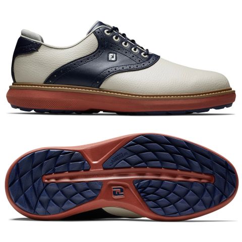 Hết Hàng- Giày golf nam FJ 57925 DS FJ TRADITIONS TAN/NVY/RED | FootJoy | Tặng 1 đôi vớ FJ ProDry