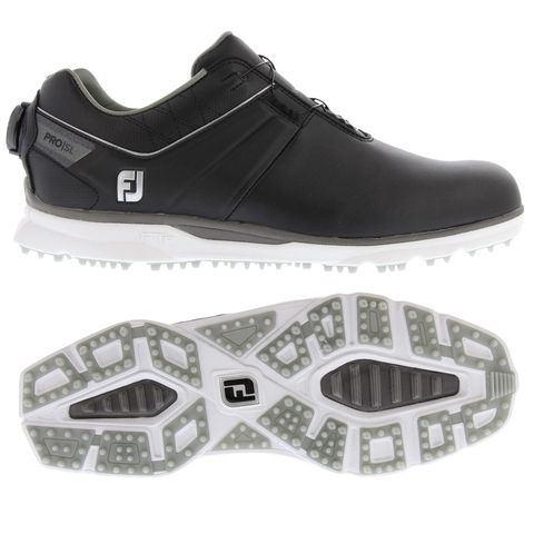 Giày golf nam PRO SL 53374 BOA SPIKELESS BLK/BLK/GRY | FootJoy | Tặng 1 dù MuaBanGolf rộng 1m5 + 1 đôi vớ FJ ProDry