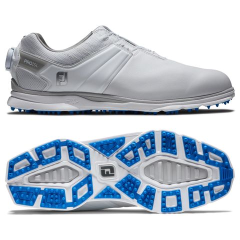 Giày golf nam PRO SL Spikeless BOA 53078 WHT/WHT/LBL | FootJoy | Tặng 1 dù MuaBanGolf rộng 1m5 + 1 đôi vớ FJ ProDry