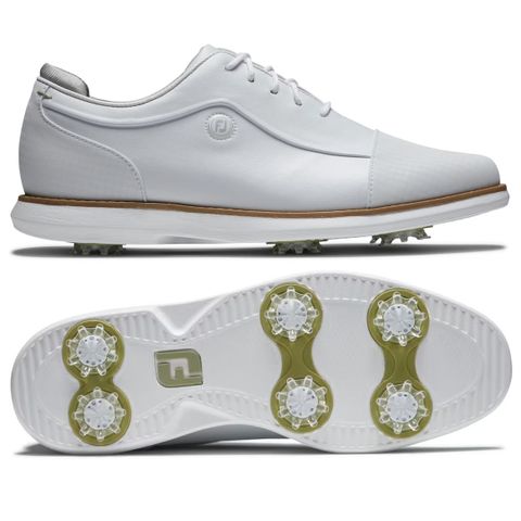 Giày golf nữ FJ 97910 CS W TRADITIONS Spiked WHT/WHT/WHT | FootJoy | Tặng 1 đôi vớ FJ ProDry