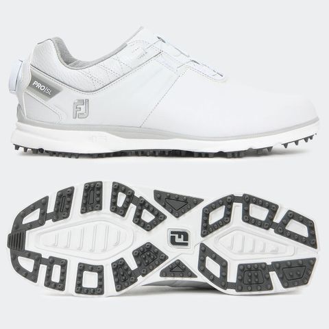 Giày golf nữ FJ 98139 CS W PRO SL Spikeless BOA WT/WT/CHR | FootJoy | Tặng 1 dù MuaBanGolf rộng 1m5 + 1 đôi vớ FJ ProDry