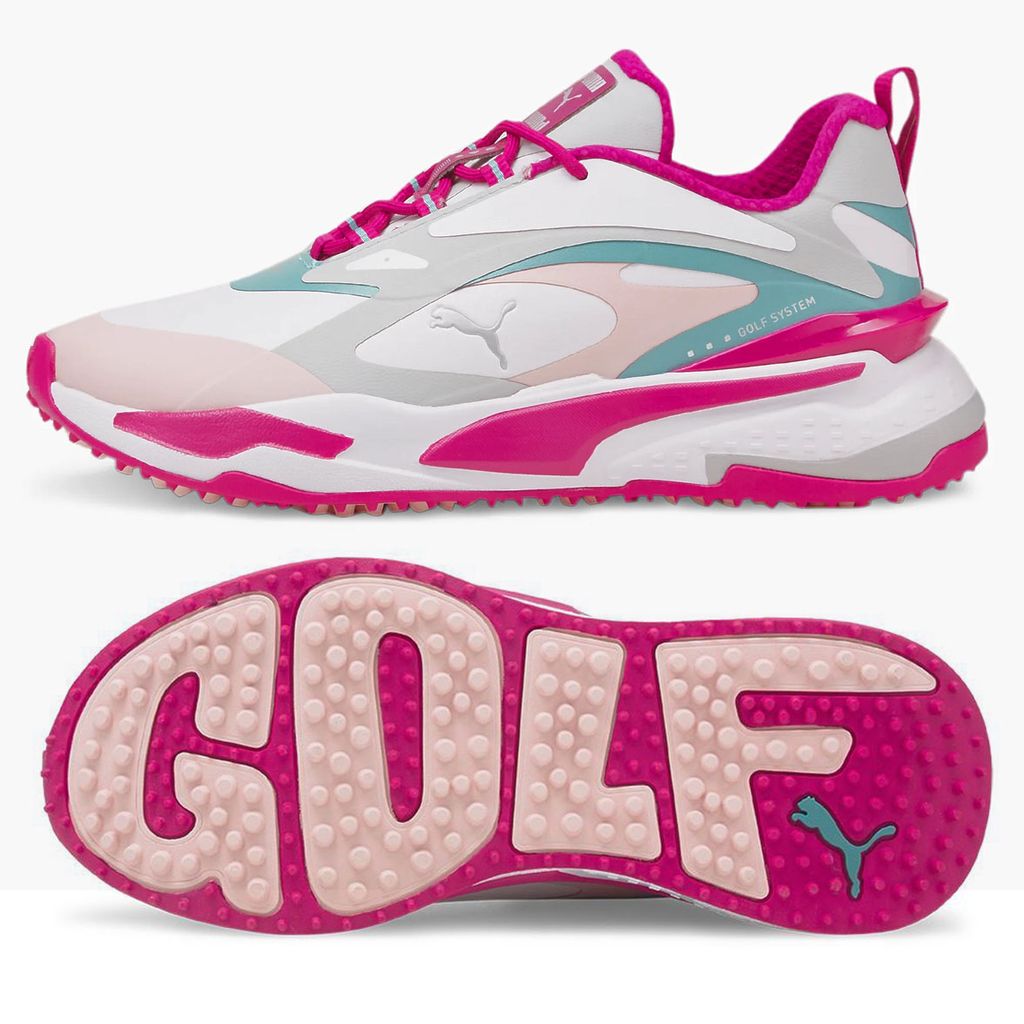 Giày golf nữ GS-FAST White-Chalk Pink-Porcel 37658405 | Puma