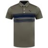 Áo golf nam tay ngắn PUMA 53899614 Mattr Grind Polo Dark Sage-Navy Bla