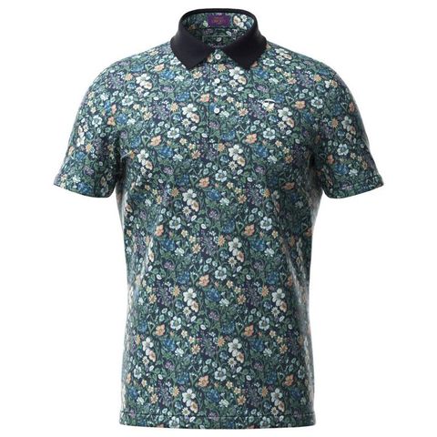 Áo golf tay ngắn nam 2MSPO-TJ179 Hoa lá NV N97102 | Men's Golf Polo TaylorMade