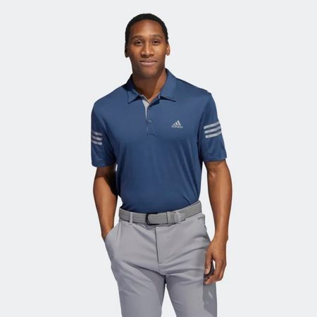Áo golf nam tay ngắn 3-Stripes NAVY HC5353 | Adidas