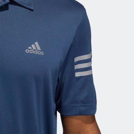 Áo golf nam tay ngắn 3-Stripes NAVY HC5353 | Adidas