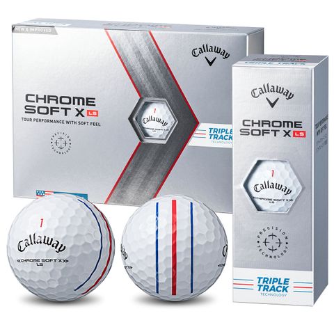 Hộp 12 bóng golf Chrome Soft X LS Triple Track 2023 | Callaway
