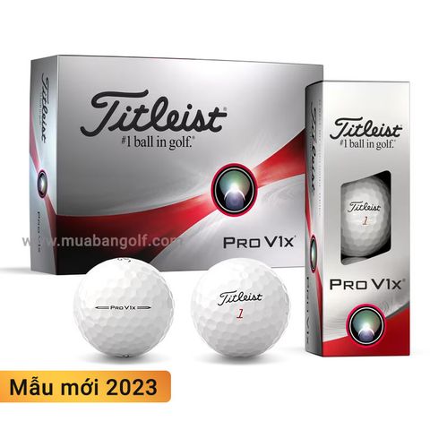 Hộp 12 bóng golf Pro V1x 2023 White | Titleist