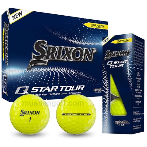 Hộp 12 bóng golf Q-STAR Tour Yellow 3 lớp | Srixon