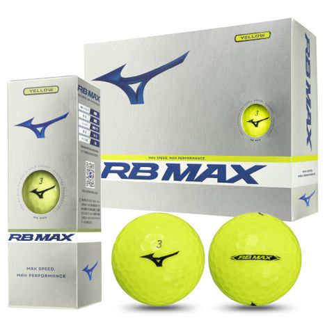 Hộp 12 bóng golf RB MAX 3 lớp Yellow | Mizuno