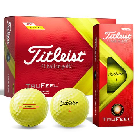 Hộp 12 bóng golf TruFeel 2 lớp 2022 màu vàng | Titleist