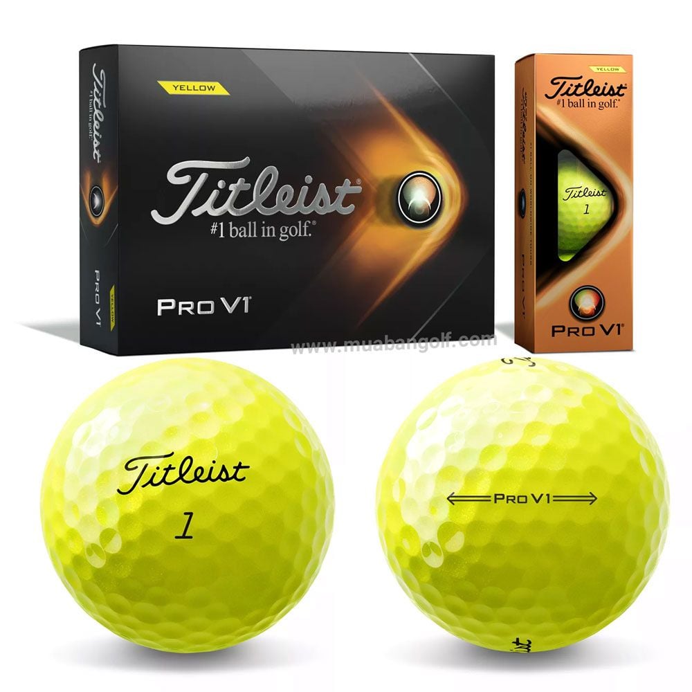 Hộp 12 bóng golf Pro V1 2021 Yellow | Titleist