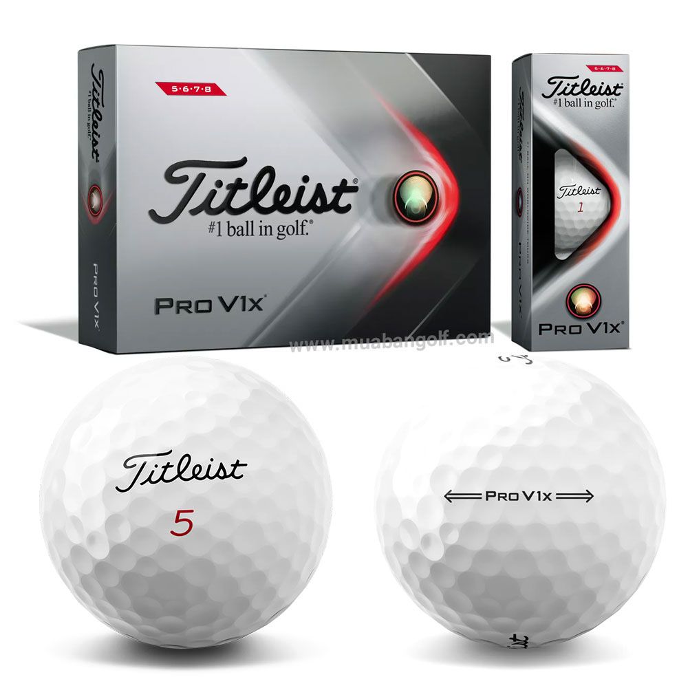 Hộp 12 bóng golf Pro V1x 2021 White | Titleist