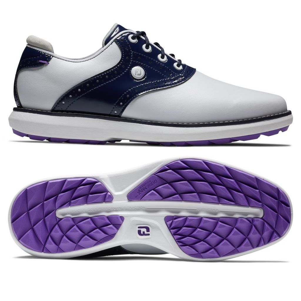 Giày golf nữ FootJoy DS TRADITIONS WM WHT/NVY/PPL 97899