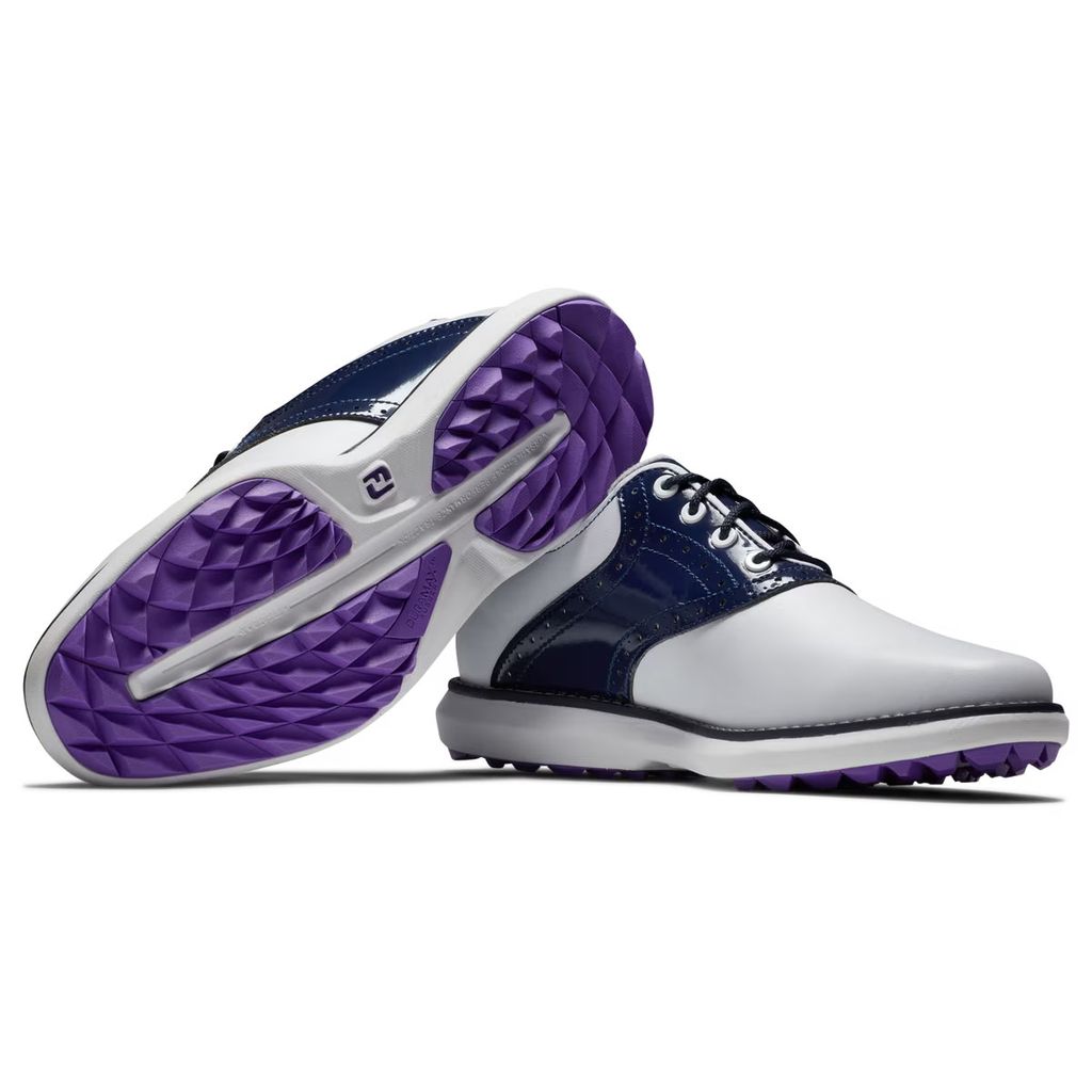 Giày golf nữ FootJoy DS TRADITIONS WM WHT/NVY/PPL 97899